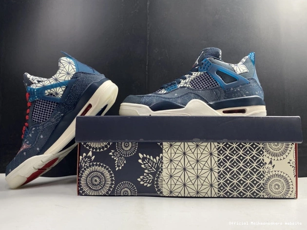 Official Maikesneakers SE Sashiko Retro Jordan 4 CW0898-400 Air 0722